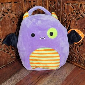 Squishmallows Blaze Bat Monster Halloween Treat Pail,Purse